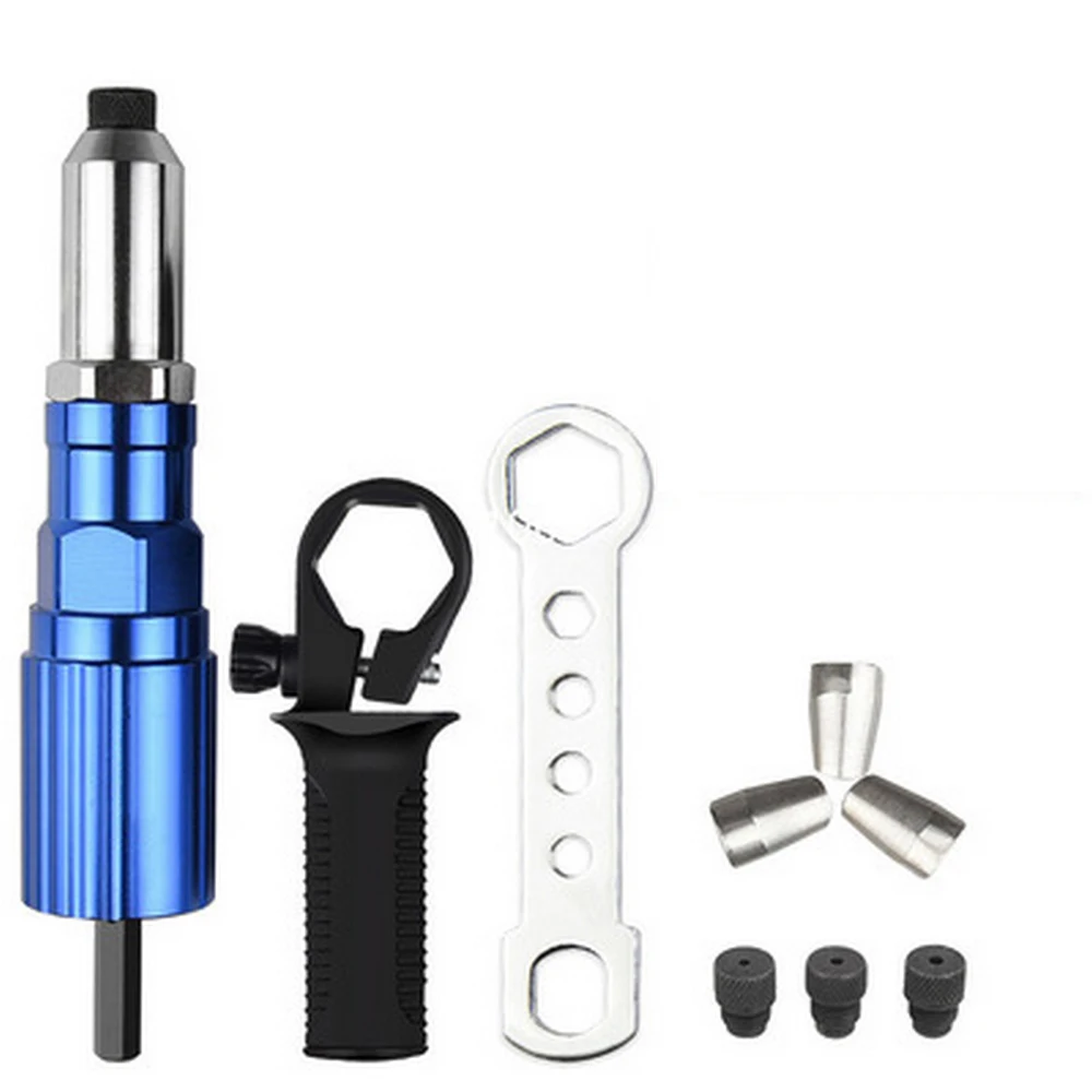 

Electric Rivet Gun Core Pulling Riveting Conversion Head Wireless Riveting Tool Electric Drill Accessories with 100 Willow Nails