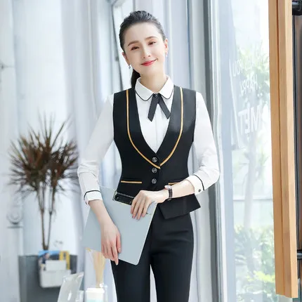Новый отель профессиональный костюм жилет юбка КТВ официант Рабочая Униформа