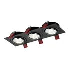 Потолочный светильник с регулируемой яркостью, квадратный, 3 головки, антибликовый, 21 Вт, 27 Вт, AC85-265V COB, для кухни, гостиной, помещений