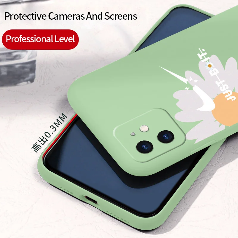 

Soft Chrysanthemum Pattern Phone Case For iPhone 12 Pro Max 11 X XS XR XSMAX SE2020 8 8Plus 7 7Plus 6 6S Plus Cover