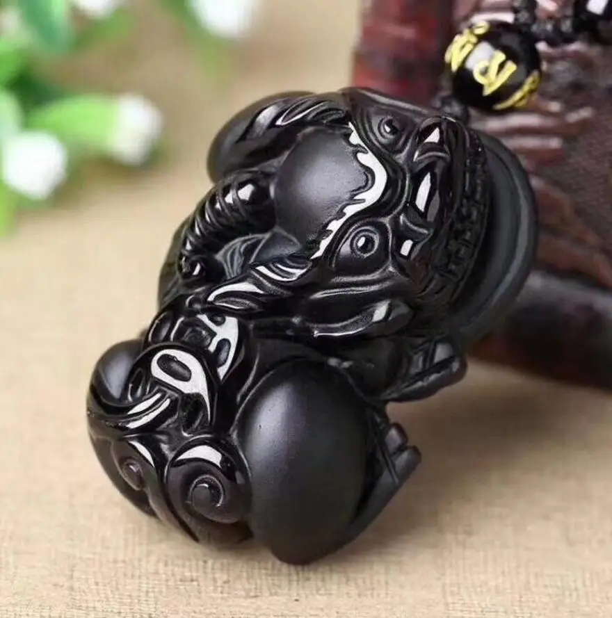 Бесплатная доставка ожерелье с подвеской из натурального ледяного обсидиана