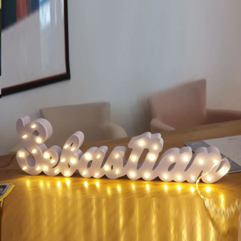Светодиодный светильник с именем на заказ ночсветильник для двери украшение