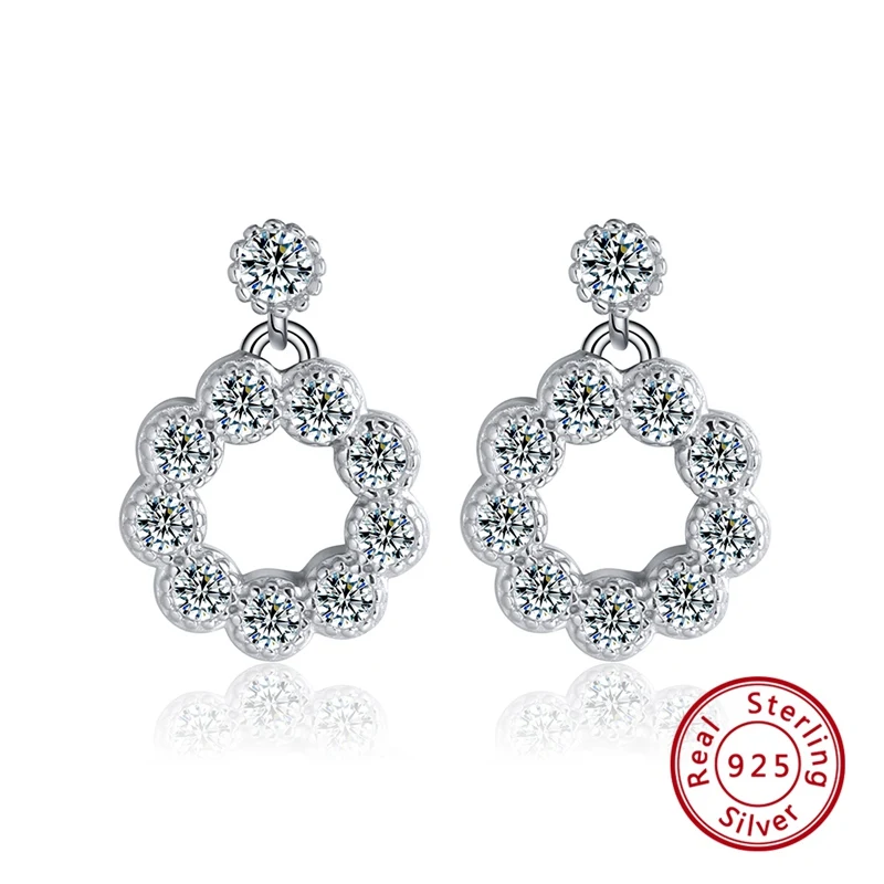 se111 ORSA JEWELS женские серьги в форме цветка 925 пробы серебро AAA CZ романтические серьги для девушек женские вечерние ювелирные изделия подарок SE110 - Цвет камня: se111