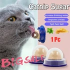 Кошачий сахарный шарик, закуски для кошек, леденцы, лакомство для кошек, энергетический шарик, игрушка с присоской натуральная кошачья мята для кошек, игрушки для дома