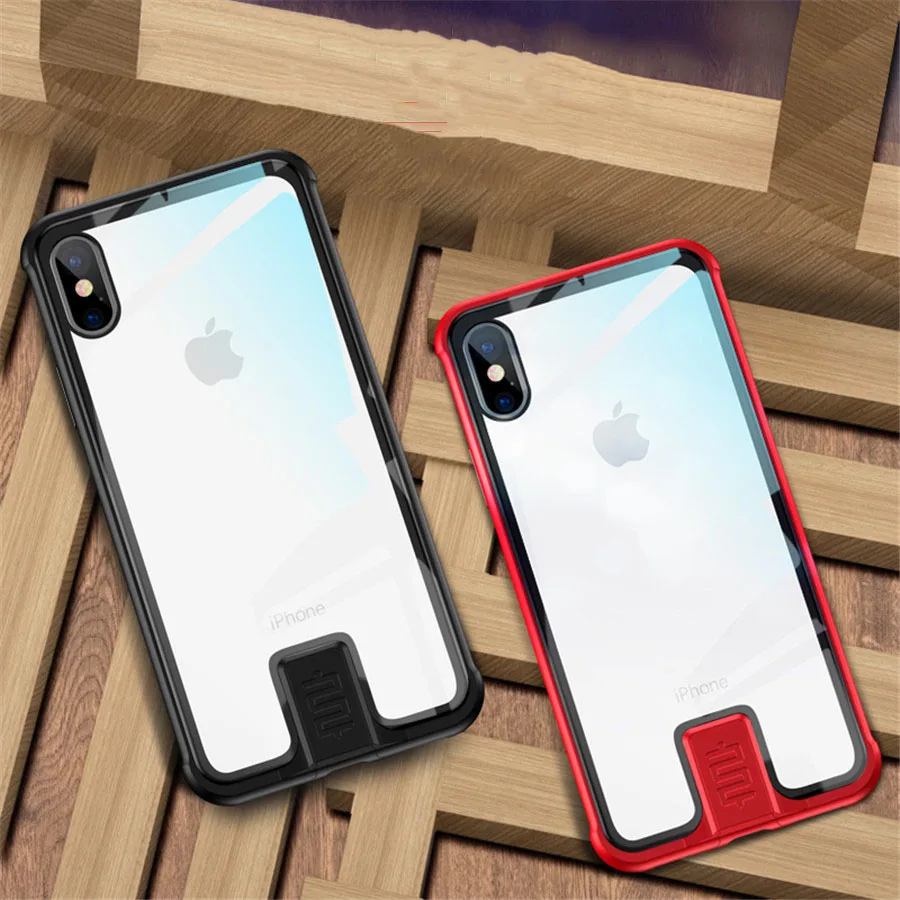 

Luxury Glass Case For iPhone X Xs Max XR Ultra Thin Transparent Metal Tempered Glass Back Cover For iPhone 7 8 Plus Case Coque