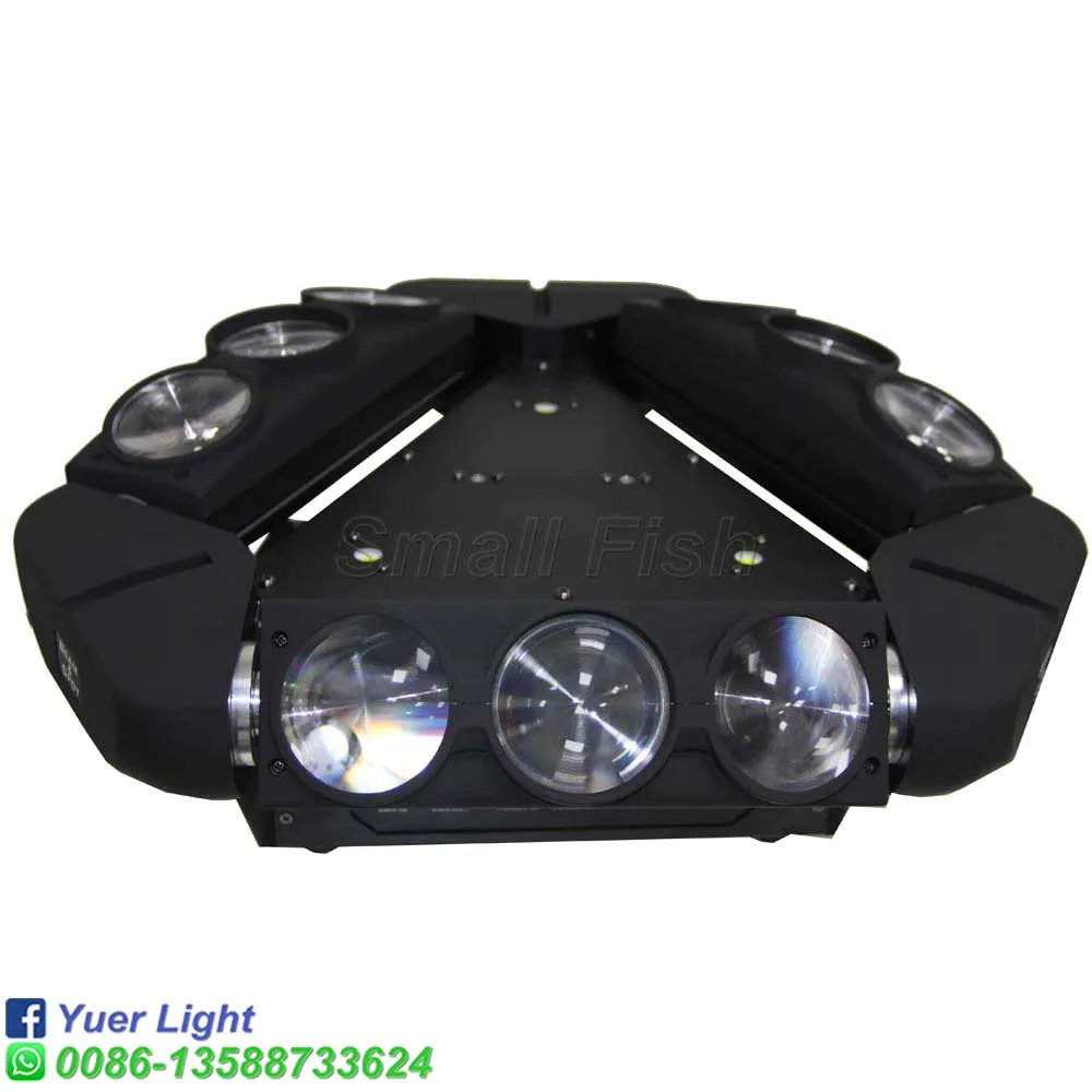 2 шт. 9X10W RGBW 4в1 LED движущаяся голова Паук свет 15/45 CH DMX сценический