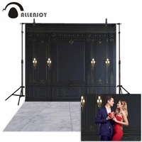 allenjoy backdrops for photo studio european classical style black wall panels gilding sconces photography display background