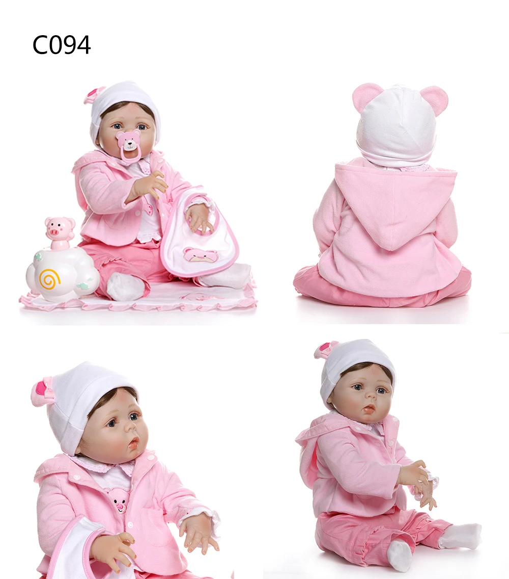 NPK 48/55 см всего тела силикона Reborn Baby Doll реалистичные куклы ручной работы модели игрушки для малышей Подарки На Рождество для детей