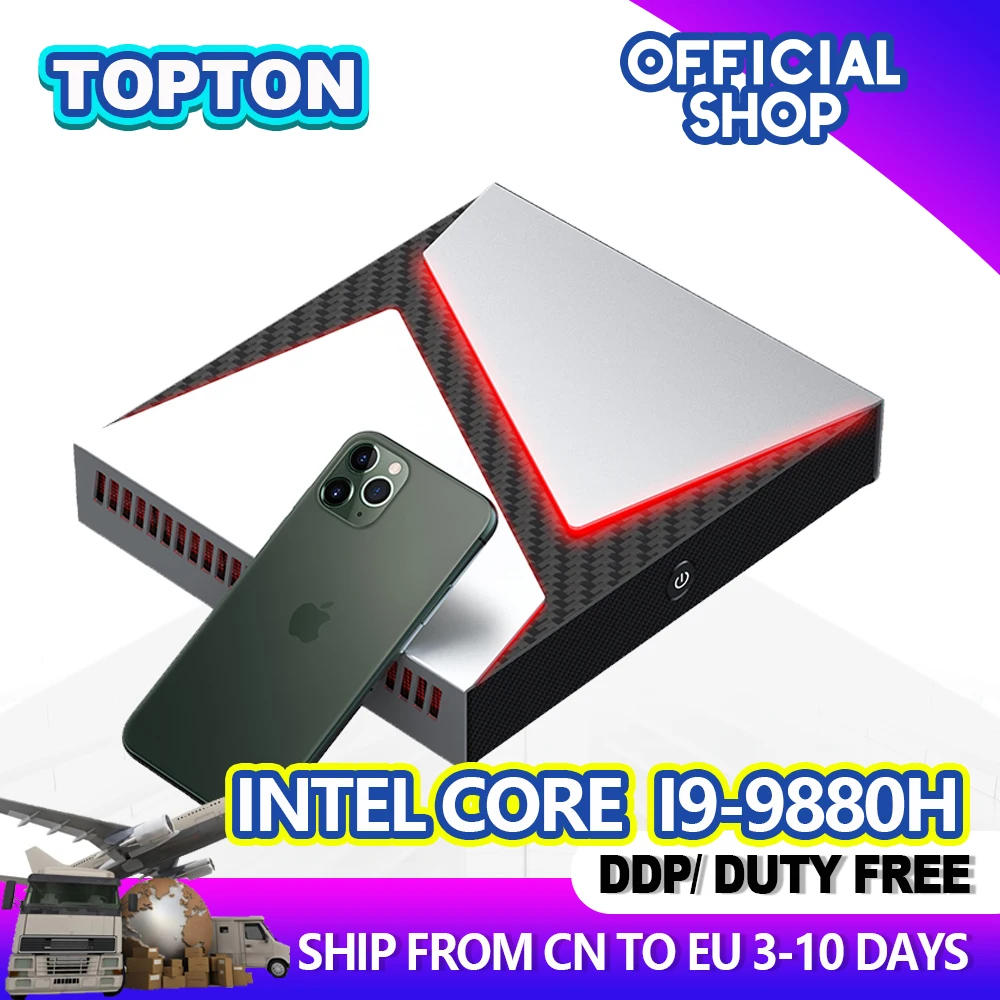 Мощный мини ПК Intel Core i9 9980HK 9880H i5 9300H GTX 1650 4 ГБ GDDR5 игровой настольный компьютер Win 10