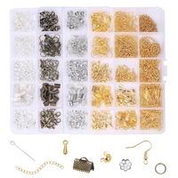 alloy accessories jewelry findings tools clip buckle open jump rings lobster clasp earring hook diy jewelry making supplies kit