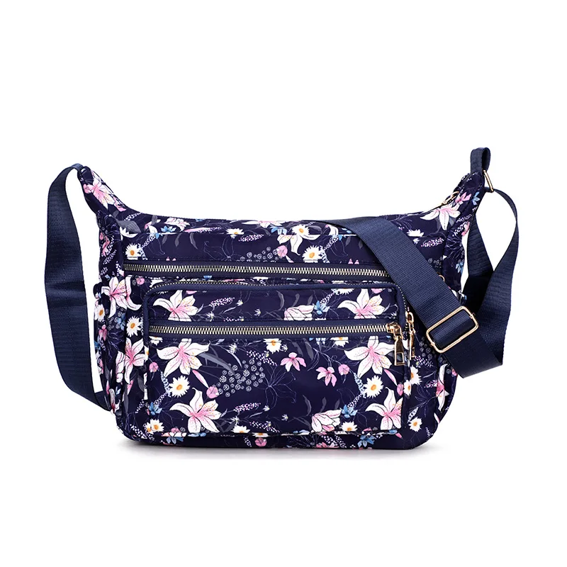 Высококачественная Водонепроницаемая легкая нейлоновая женская сумка через плечо с несколькими карманами, женская сумка на плечо, модная повседневная Сумочка с печатными рисунками - Цвет: Прозрачный