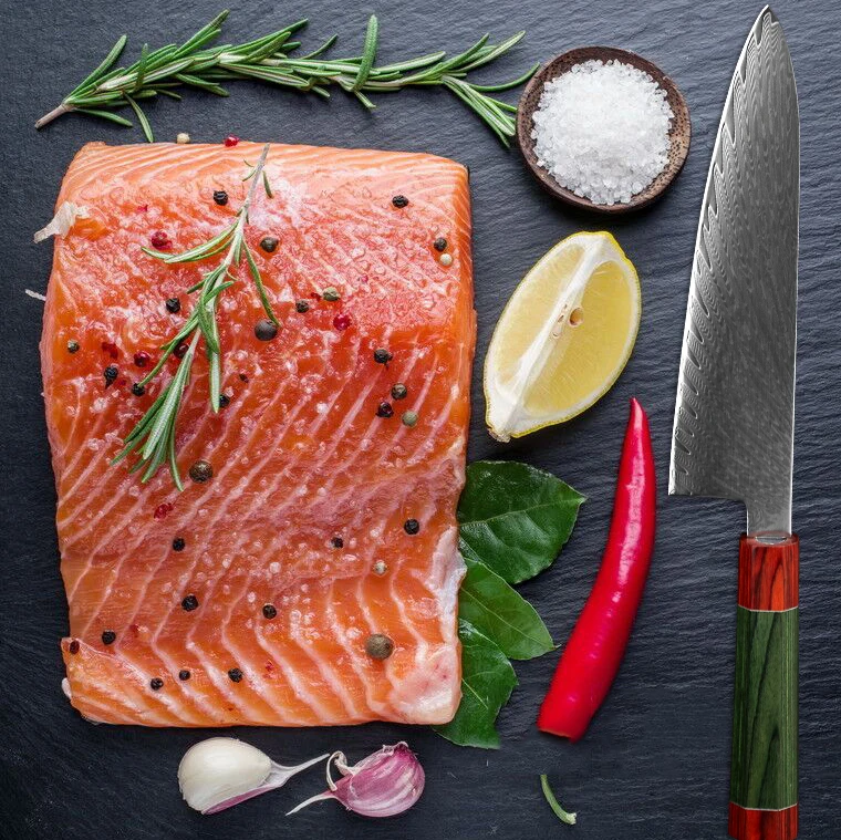 XITUO нож шеф-повара из дамасской стали с восьмиугольной ручкой японское лезвие vg10