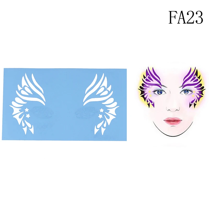 Мягкий трафарет под краску для тела глаз многоразовый шаблон рисования