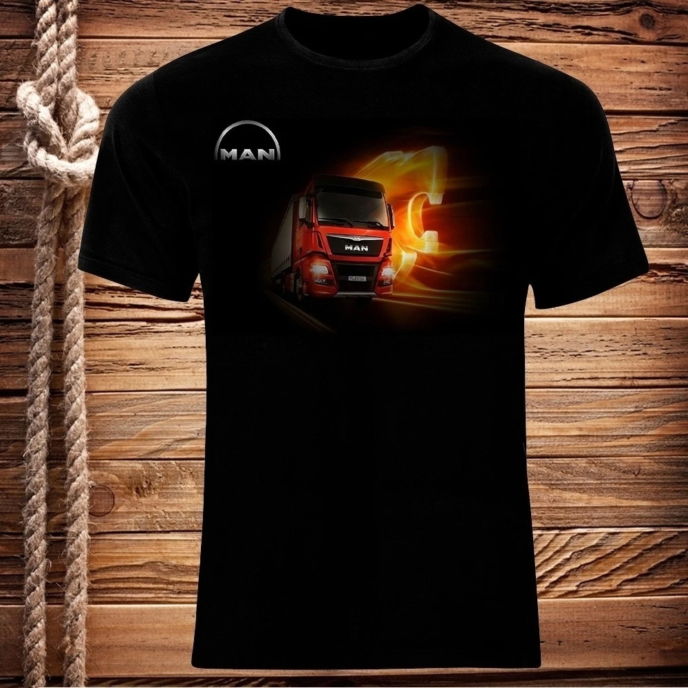 Мужская футболка с принтом логотипа грузовика LKW коротким рукавом из хлопка со