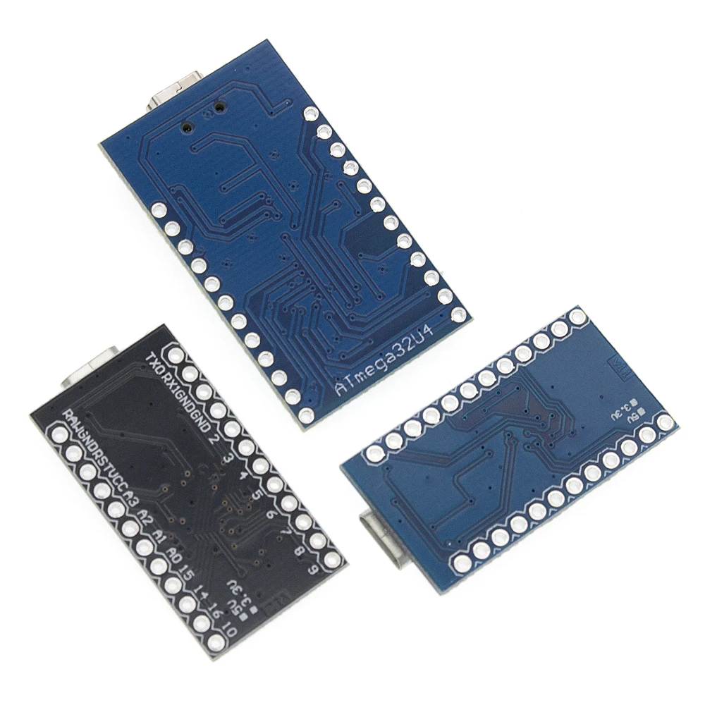 Фото TENSTAR ROBOT Pro Micro, с Загрузчиком, черный/синий ATmega32U4 5 В/16 МГц, модуль контроллера Mega32U4 leonardo для arduino №2