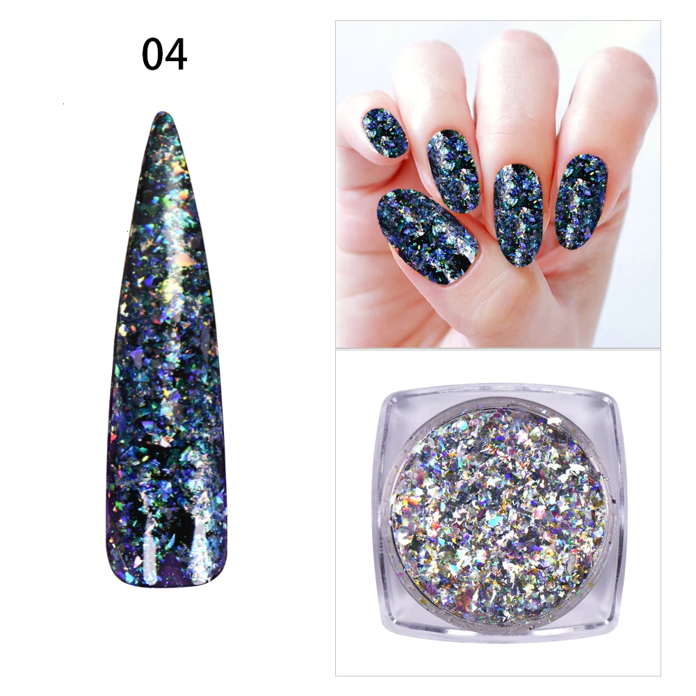 BeautyBigBang, 0,2 г, хамелеон, лак для ногтей, неровные блестки, порошок кораллового цвета, блестки, маникюрные украшения ногти, блестки