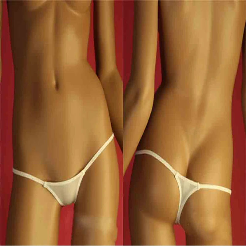 

Sexy Low-Rise Ice Silk Transparent G-String Panties Micro Thong Plus Size Women Knickers Smooth Briefs