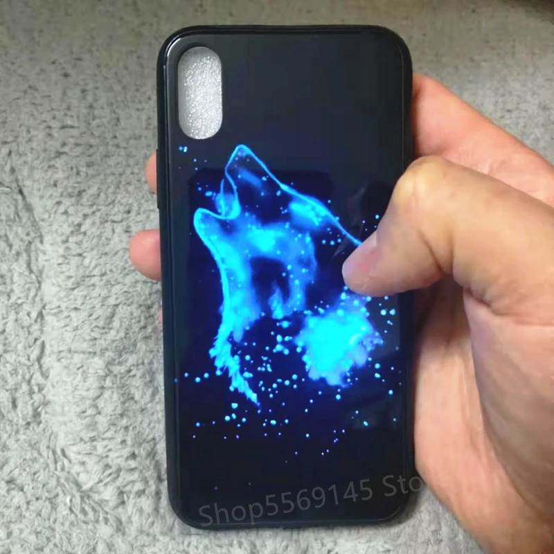 Чехол-накладка для iPhone 12 Pro Max 10 XS 11 7 8 6 6S Plus X XR с подсветкой звонков | Мобильные