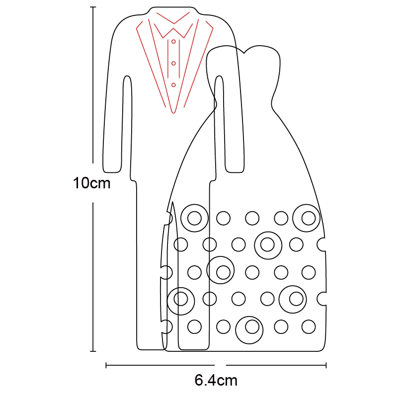 

Wedding Clothes Metal Cutting Dies Cut Die Mold Man's Suit Lady Dress Scrapbook Paper Craft Knife Mould Blade Punch Stencils Die