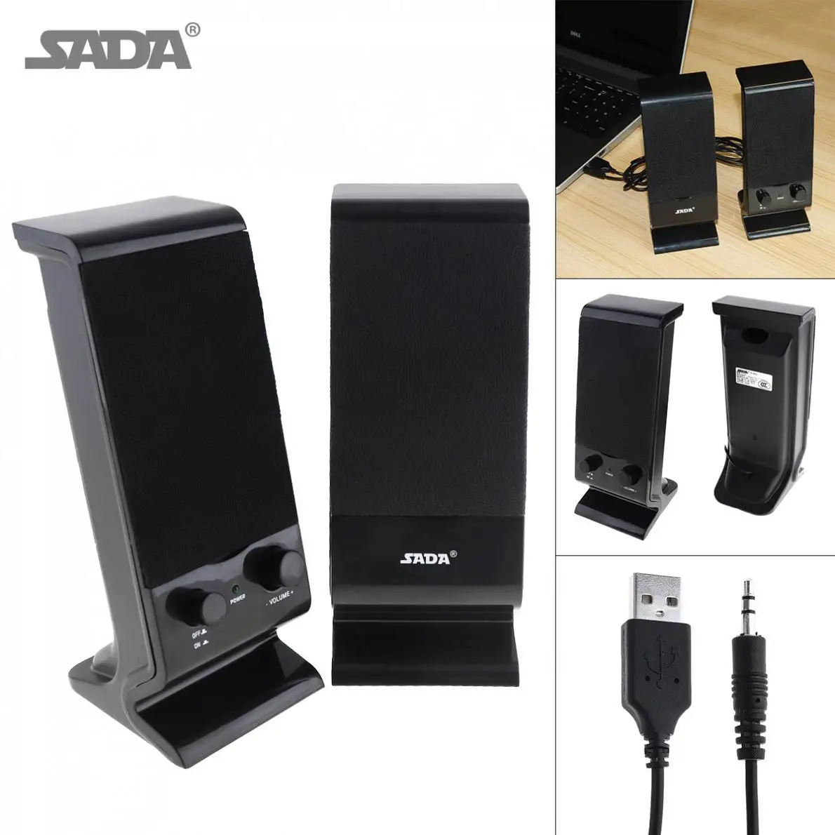 Портативный мини сабвуфер SADA компьютерный динамик с аудиоразъемом 3 5