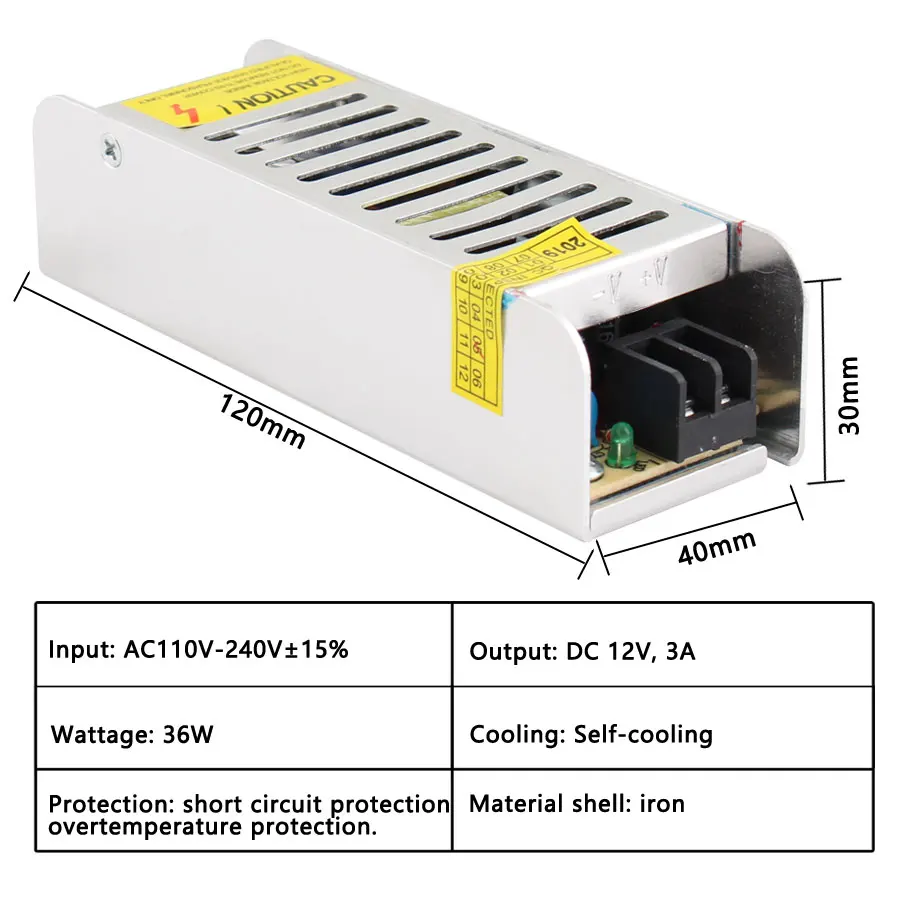 12 V Питание 220 В до 3A 5A 10A 15A 30A светодиодный драйвер переменного тока