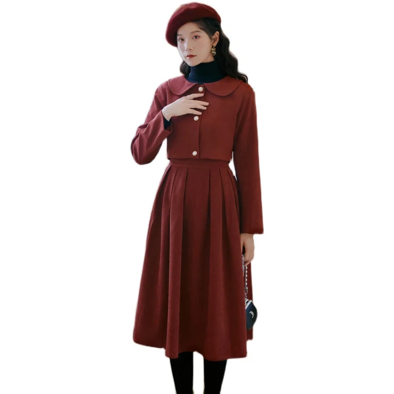 

Will reduce age show thin air fragrance suit Hepburn two-piece brim RMB price