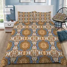 Комплект постельного белья с экзотическим геометрическим рисунком и пододеяльником