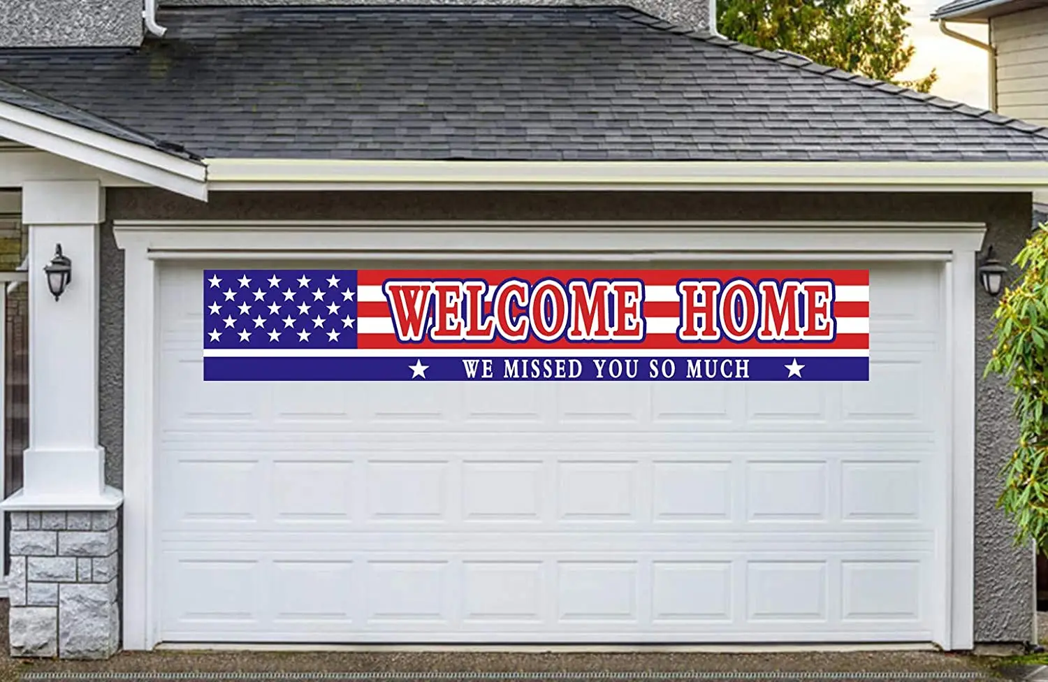 

Large Welcome Home Banner Long Rainbow Colour Army Classmate Party Theme Photoes Sign Support Custom .