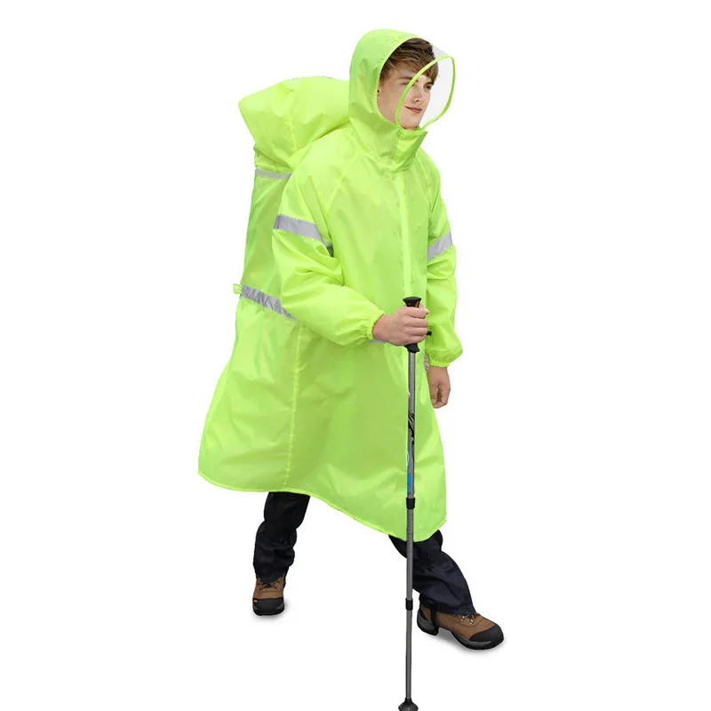 

Unisex Reflective Outdoor Backpack Raincoat Rain Cover One-piece Rain Poncho Cape Jacket For Hiking Camping Cycling