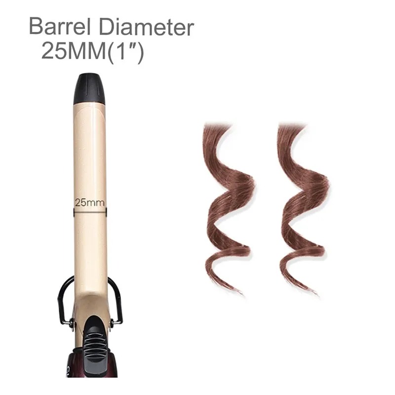 Керамическая плойка для волос стайлер золотистого цвета укладки 19 мм 22 25 28 32