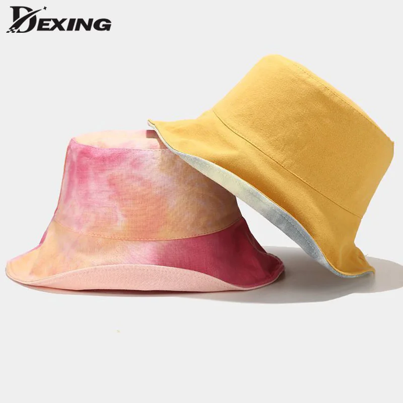 Панама женская двусторонняя модная двухсторонняя пляжная шляпа от солнца для