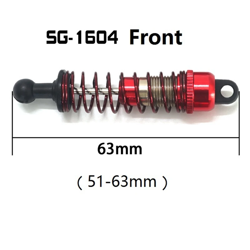 4Pcs Metal Front and Rear Shock Absorber for SG 1604 SG1604 UD 1602 UD1602 1/16 RC Car Upgrade Parts Accessories | Игрушки и хобби