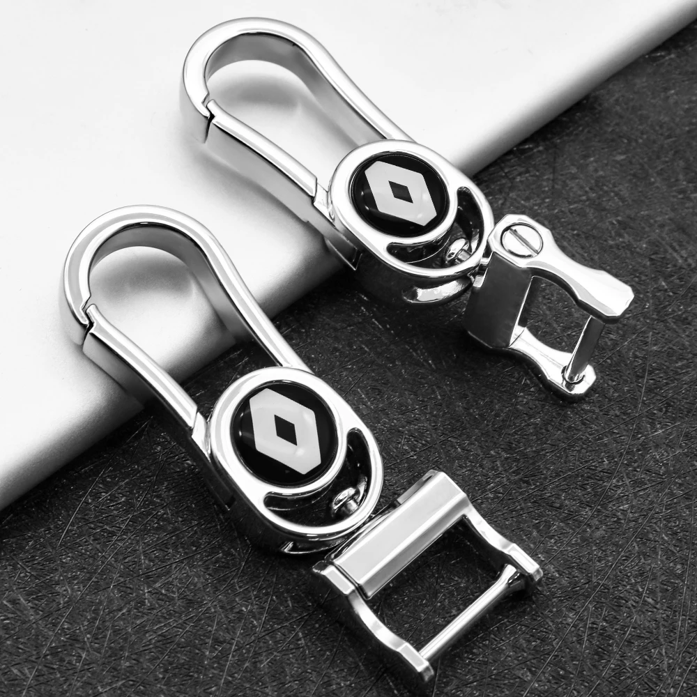 

Car keychain 360Â°rotating design High quality metal keychain anti-lost design Renault-logo suitable for Espace Twingo Megane