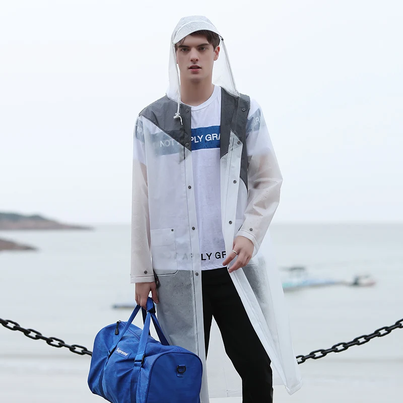 

Transparent Waterproof Jacket Waterproof Motorcycle Rain Suit Men Womens Rain Coats with Hood Roupa De Chuva Fishing Raincoat DH