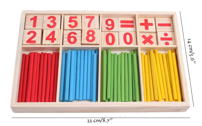 Детские Обучающие палочки с подсчетом Развивающие деревянные игрушки