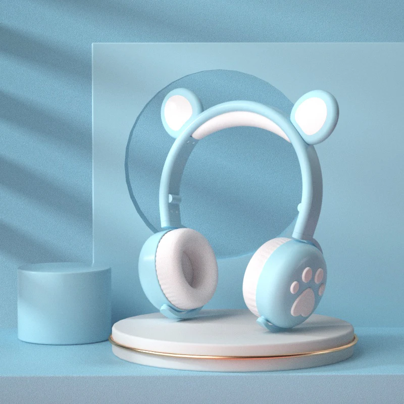 Беспроводной наушники Bluetooth милые "Кошка" сверх-головки гарнитура стерео бас