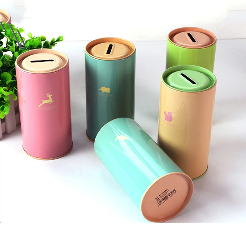 Копилка для денег жестяная копилка монет мультяшная детей детская игрушка