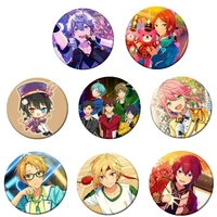 free shipping 58mm online game ensemble stars brooch pin cosplay badge accessories for clothes backpack decoration gift