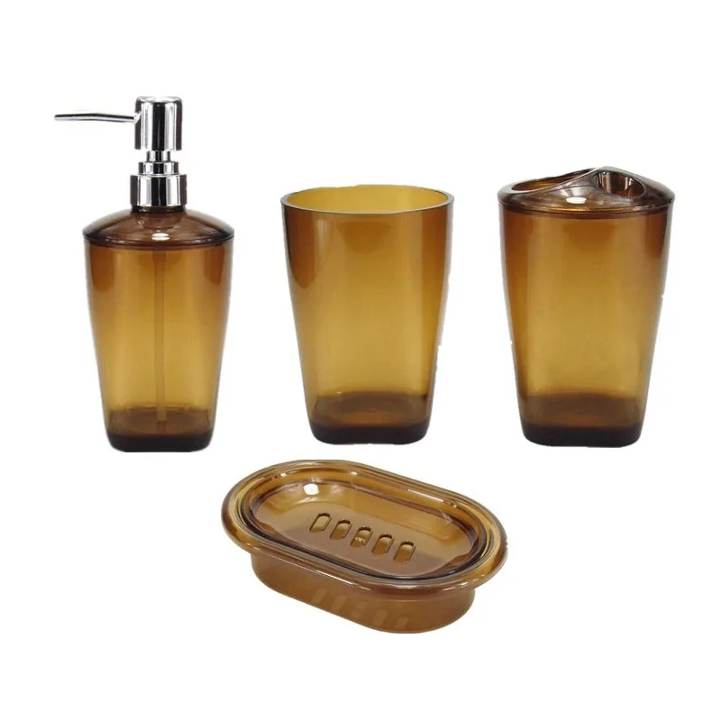 4 шт. Аксессуаров для ванной комнаты Набор стиральная инструменты Бутылка Чашка