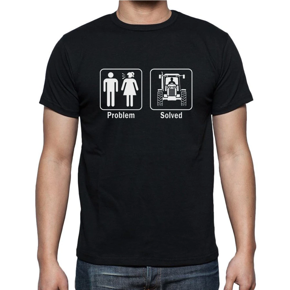 

Funny Problem solved Farmers Gift T Shirts Graphic Streetwear Short Sleeve Harajuku Oversized Dad Father T-shirt Men