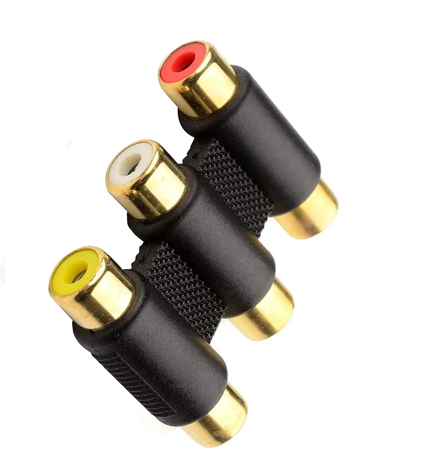 Белый/красный/желтый 3 x RCA компонентный соединитель для видеосъемки Столярный