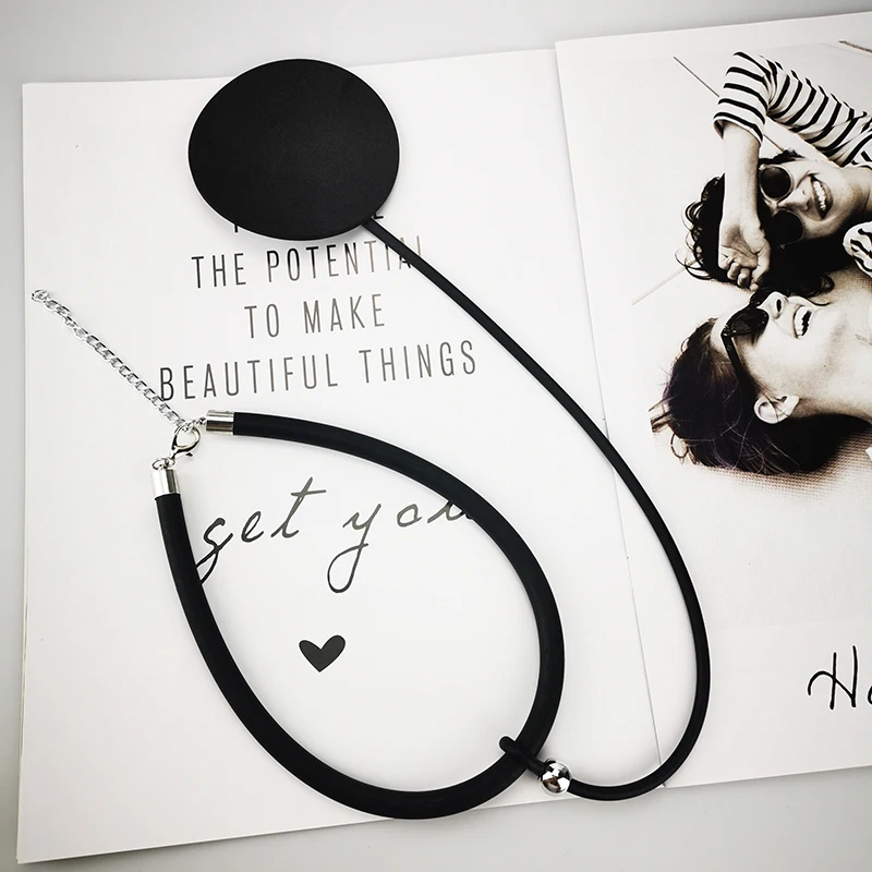 Круглые Подвесные Ожерелья UKEBAY простые эффектные ожерелья женские цепи для