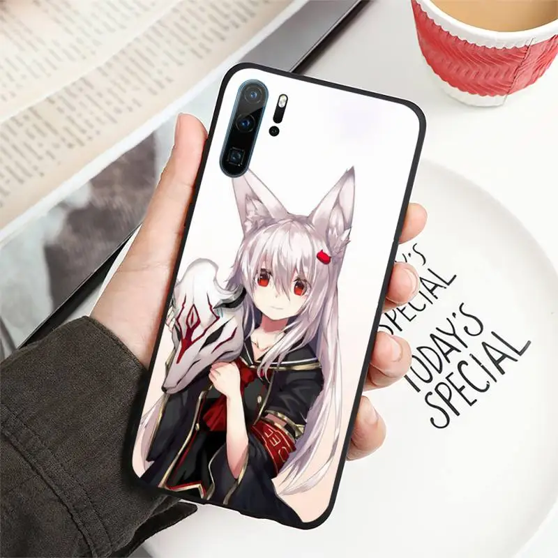 

Japanese Style Anime Fox Phone Case For Huawei P40 P20 P30 Mate 40 20 10 Lite Pro Nova 5t P Smart 2019