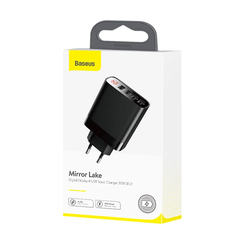 Baseus USB зарядное устройство 6A быстрое зарядное устройство ЕС адаптер для iPhone11 4 порта настенное зарядное устройство для samsung huawei путешествия быстрое зарядное устройство для телефона