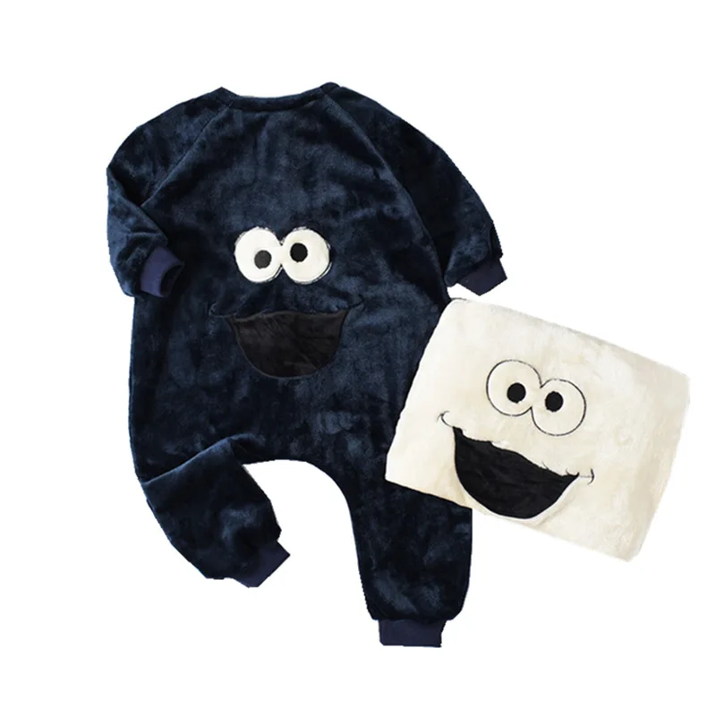 

Children's jumpsuit home clothes fall/winter 2020 flannel jumpsuit pajamas for boys and girls