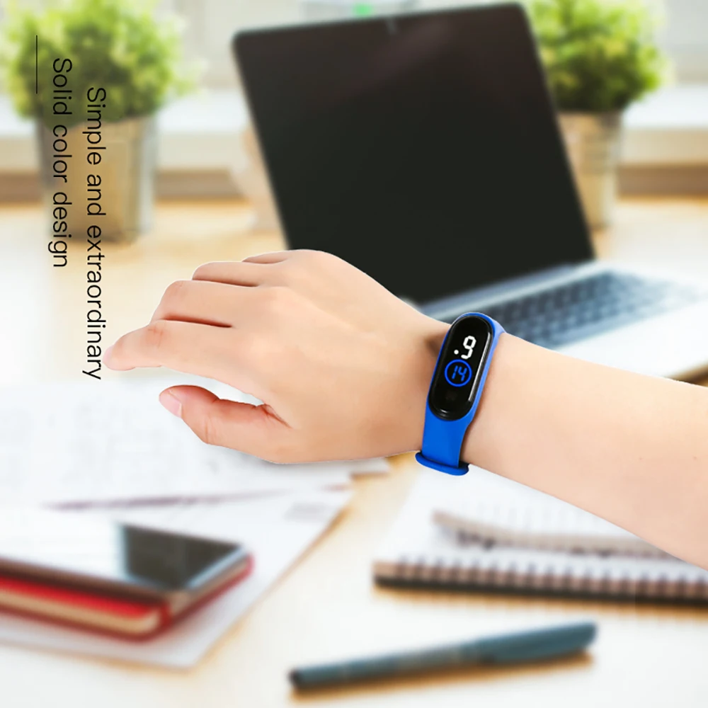 Rovtop M4 Смарт светодиодный сенсорный электронные часы браслет водонепроницаемые мужские женские спортивные часы с месяцем День наручные часы Z4