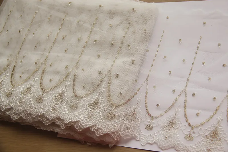 1 ярд/21 см DIY аксессуары для одежды ручной работы золотая нить из хлопчатобумажной