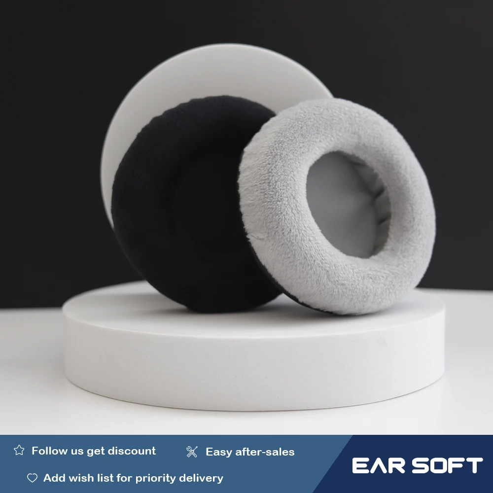 Earsoft Replacement Cushions for AKG-K553 Headphones Cushion Velvet Ear Pads Headset Cover Earmuff Sleeve enlarge