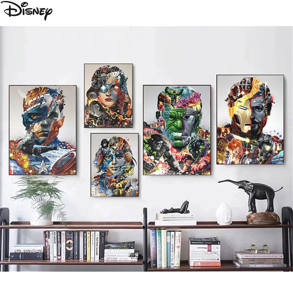 

Disney Avengers Superhero Captain America 5D Diamond Painting Marvel Comic Cross Stitch Full Diamond Embroidery Home Decor Gift