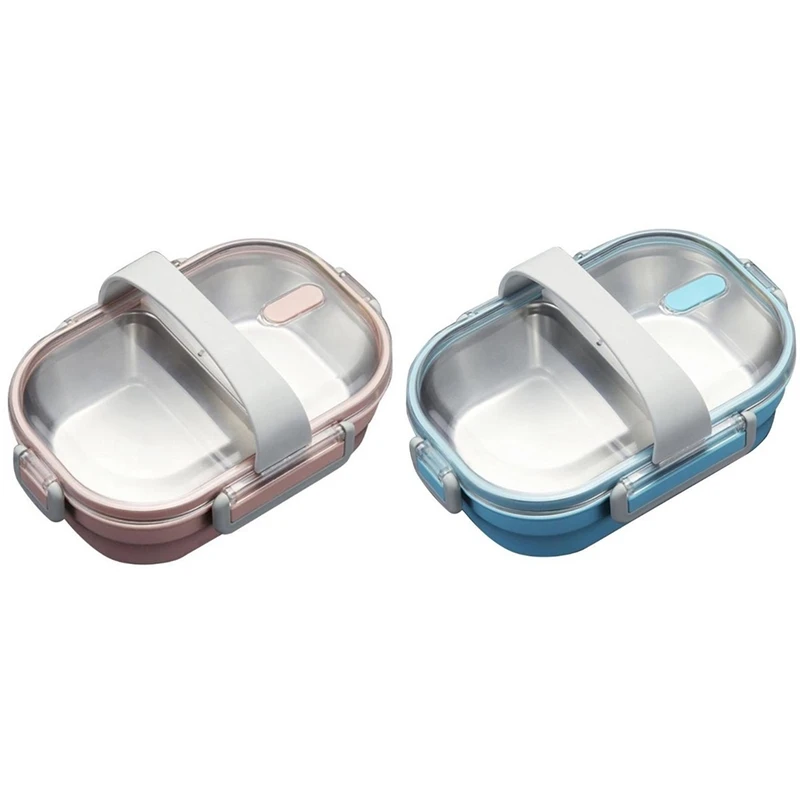 2 шт японский Портативный Ланч бокс для детей школы из нержавеющей стали Bento box